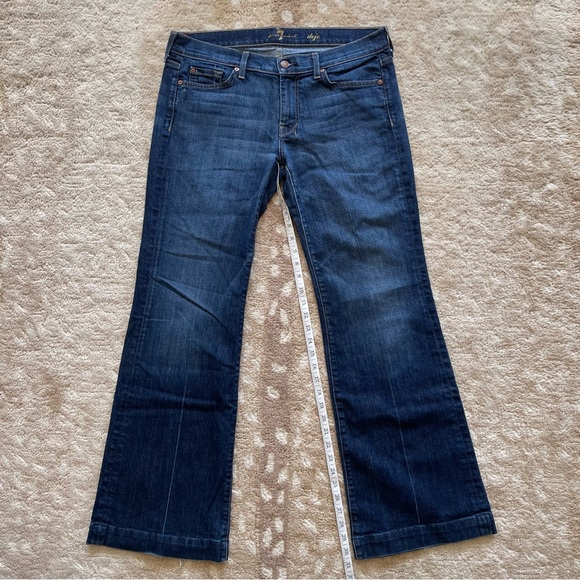7 For All Mankind B(air) Dojo Mid Rise Flare Jeans In Authentic Fate Size 31 - Picture 5 of 15
